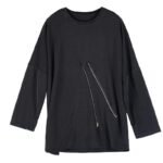 Original Design New Dark Series Yamamoto Yaosi Style Zipper Long Sleeve T-shirt