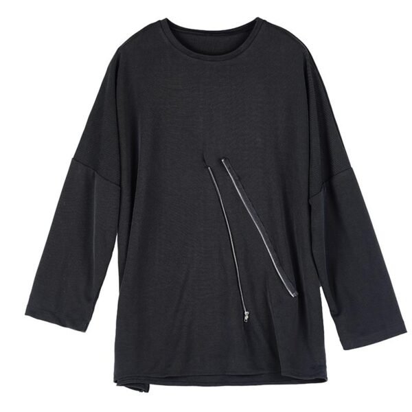 Original Design New Dark Series Yamamoto Yaosi Style Zipper Long Sleeve T-shirt