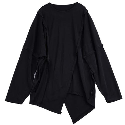 Original Design Dark Yamamoto Style Back-and-forth Stitched Long-sleeved T-shirt