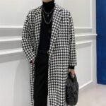 Retro Autumn and Winter Korean Youth Long Coat