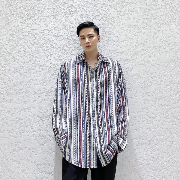 A261 Retro Loose Long Sleeve Shirt