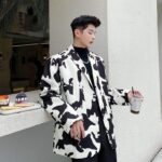 Cow Print Jacket Long Sleeve Cow Coat Men's Blazer