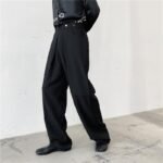 Korean Version of The Simple Buckle Decoration Suit Sweeping Men