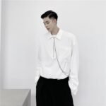 S87 Fall New Design Sense with Pendant-feeling Loose-fitting Casual Literary Shirt
