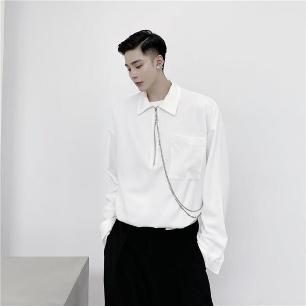 S87 Fall New Design Sense with Pendant-feeling Loose-fitting Casual Literary Shirt