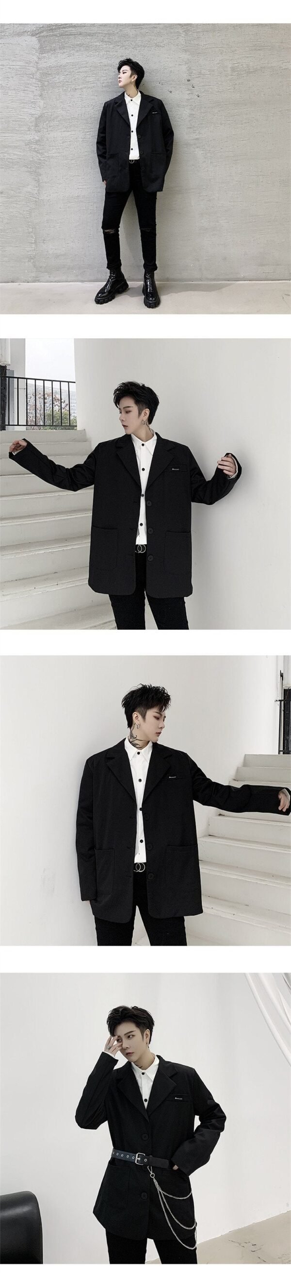 TF20 New Net Red Loose Belt Decoration Korean Long-sleeved Casual Thin Suit Jacket