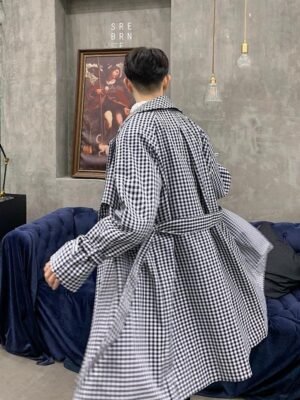 P135 New Plover Loose Long Windbreaker Jacket