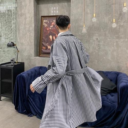 P135 New Plover Loose Long Windbreaker Jacket