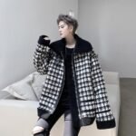 KK1545/P215 Thousand Birds Composite Velvet Thickened Jacket