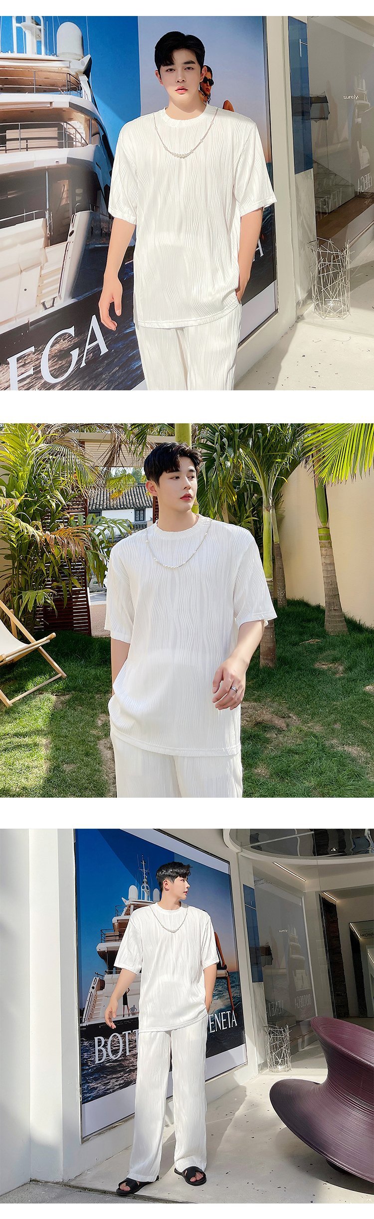 H1256-1 P75 Original Skin-friendly Net Red Lazy Casual Suit