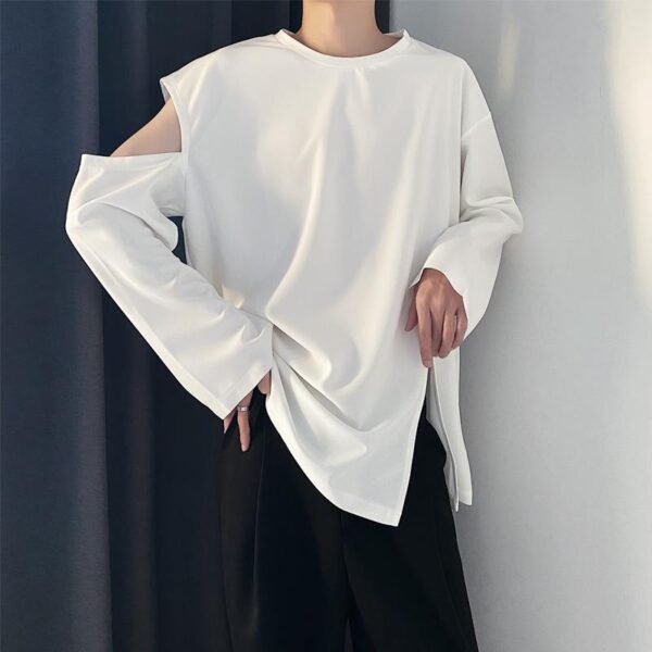 B251 Solid Color Loose Long Sleeve T-shirt