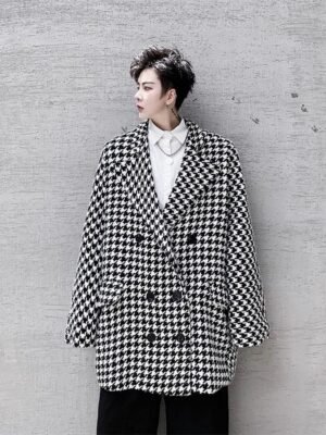 P135 Dark Hairdresser Suit Jacket Men