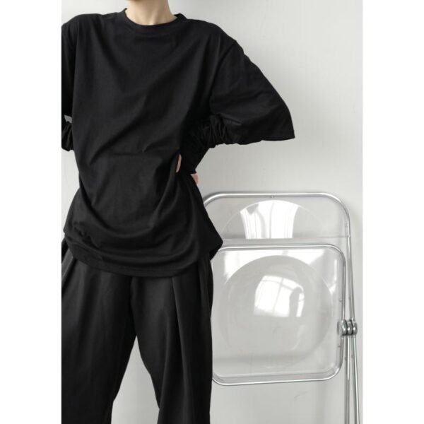 YM03P45 Minimalist, Lazy, Niche, Irregular Gloves T Shirts