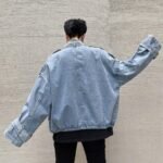 8050-P78 Unisex Big Pocket Trendy Denim Jacket