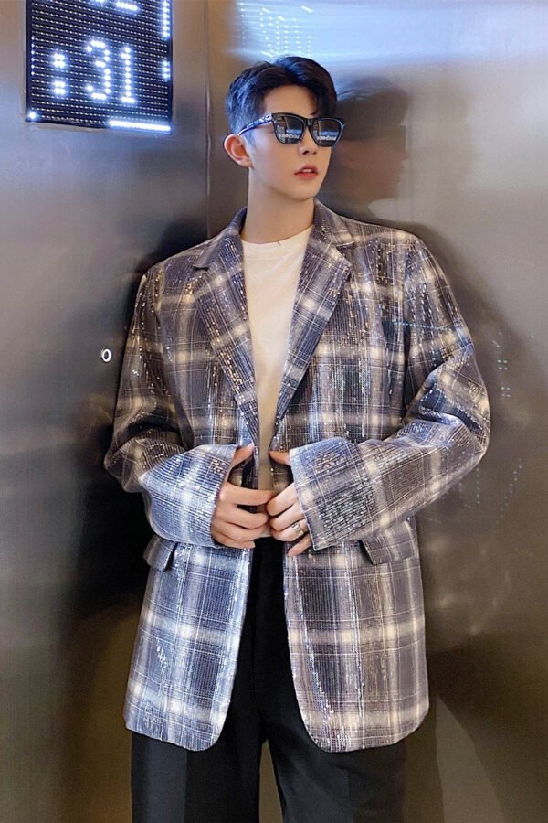 P140 Net Red Hairdresser Small Suit Jacket