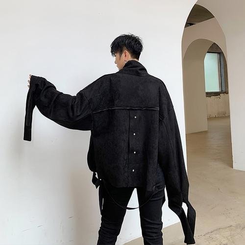 Fall Fashion Irregular Windbreaker Jacket Short Trenchcoat