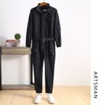 Trendy Hip Hop Suit Loose Legged Jumpsuit Autumn Wear American Jacket