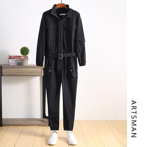 Trendy Hip Hop Suit Loose Legged Jumpsuit Autumn Wear American Jacket