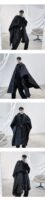 687 Yamamoto Dark Wind High Set Three Dimensional Pattern Hooded Cloak Medium Long Windbreaker Trend