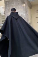 Yamamoto Style Dark Funeral Super Long Hooded Windbreaker Oversize Hedging Cape Over-the-knee Coat