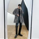 P135 Winter Personality Thick Long Suit Jacket