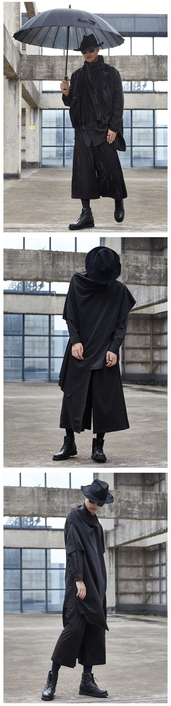 Yohji Yamamoto Style Dark Yohji Series Men's and Women's Wide Leg Pants Skirt Pants