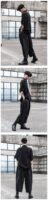 Dark Japanese Style Loose Pleated Straight Tube Men's Casual Pants