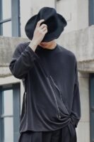 Original Design New Dark Series Yamamoto Yaosi Style Zipper Long Sleeve T-shirt