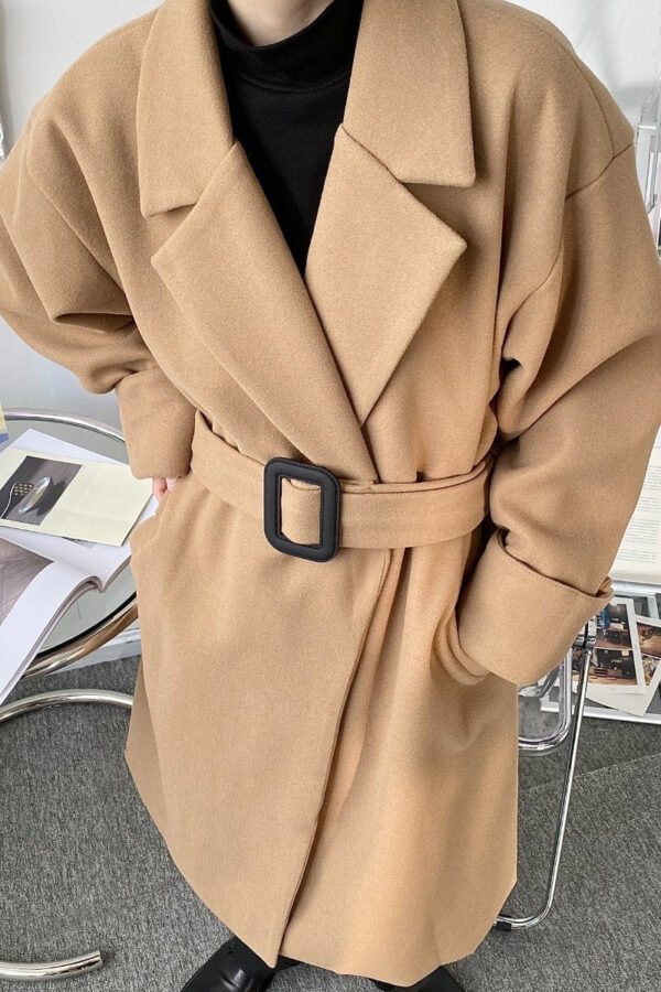 P120 Autumn and Winter Loose Decoration Woolen Coat