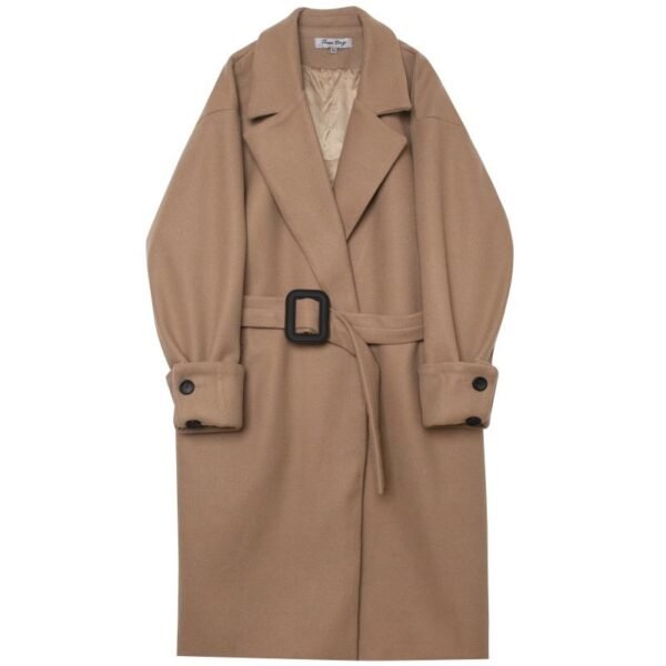 P120 Autumn and Winter Loose Decoration Woolen Coat
