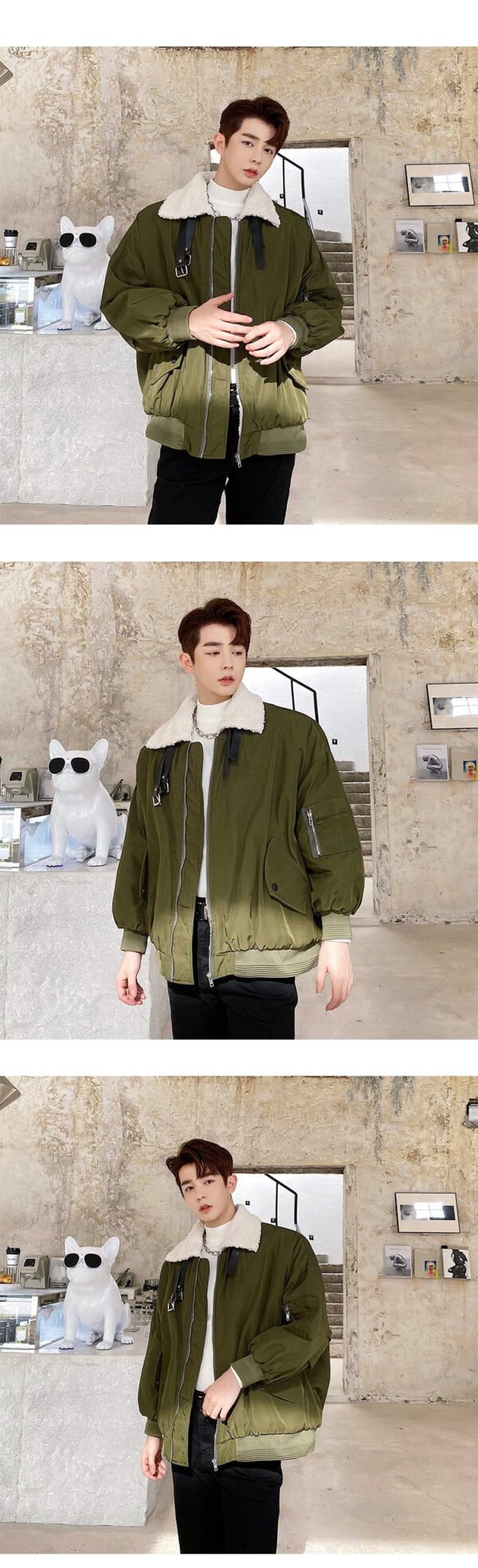 P135 Winter Lamb Wool Warm Cotton Jacket