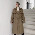 P125 Autumn and Winter Mid-length Men's Windbreaker Loose Lapel Jacket