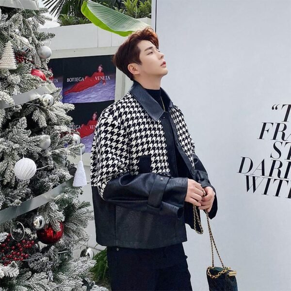 H1137 P115 Small Fragrant Wind and Leather Jacket