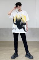 Ct109-p75 Chain Decoration Casual Loose T-shirt