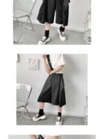 K1897 P65 Irregular Deconstruction Suspender Shorts