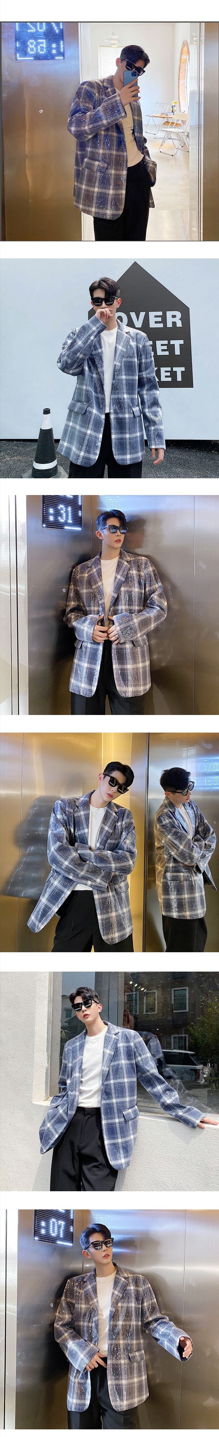 P140 Net Red Hairdresser Small Suit Jacket