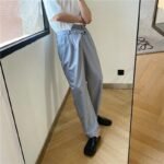 Asymmetric Personality Inclined Placket Loose Trousers