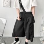 K1897 P65 Irregular Deconstruction Suspender Shorts