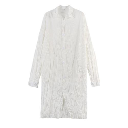 Niche Yoji Yamamoto Dark Design Sense Pleated Strap Long Shirt Jacket