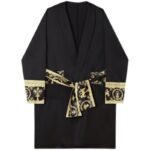 3864-p90 Light Luxury Satin High-end Personality Yuppie Temperament Trend Robe