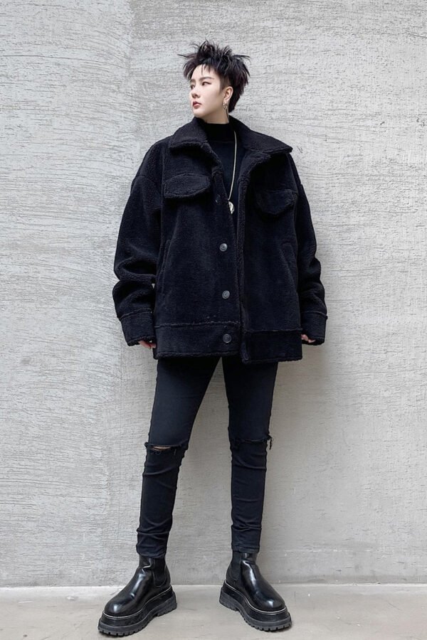 KK1576 Winter Pure Thicken Jacket Men's Loose Cotton Jacket