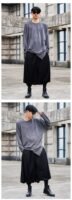 Original Design Dark Yamamoto Style Back-and-forth Stitched Long-sleeved T-shirt