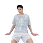 Summer Thin Shiny Colorful Falling Loose T-shirt