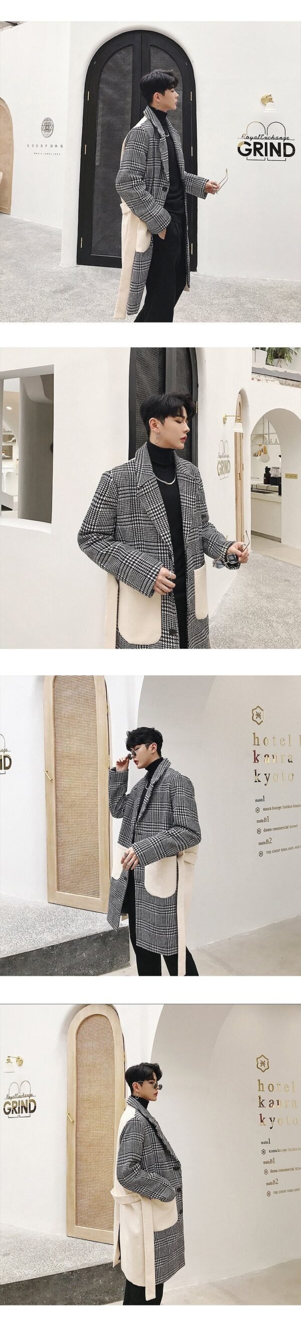 A345 Autumn and Winter Long Woolen Coat