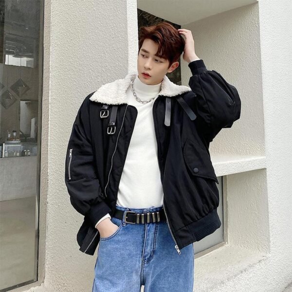 P135 Winter Lamb Wool Warm Cotton Jacket