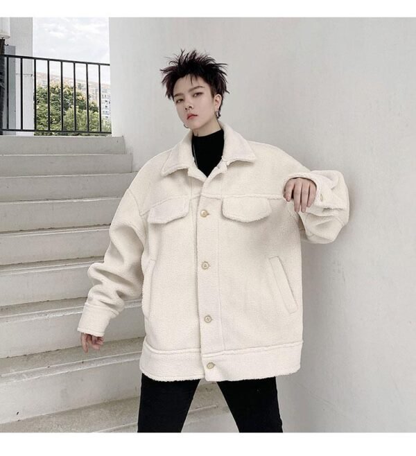 KK1576 Winter Pure Thicken Jacket Men's Loose Cotton Jacket