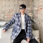 P140 Net Red Hairdresser Small Suit Jacket