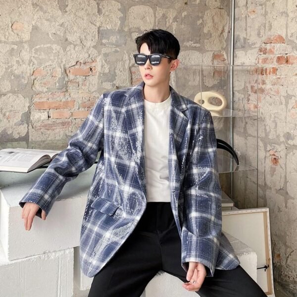 P140 Net Red Hairdresser Small Suit Jacket