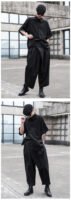 Dark Japanese Style Loose Pleated Straight Tube Men's Casual Pants