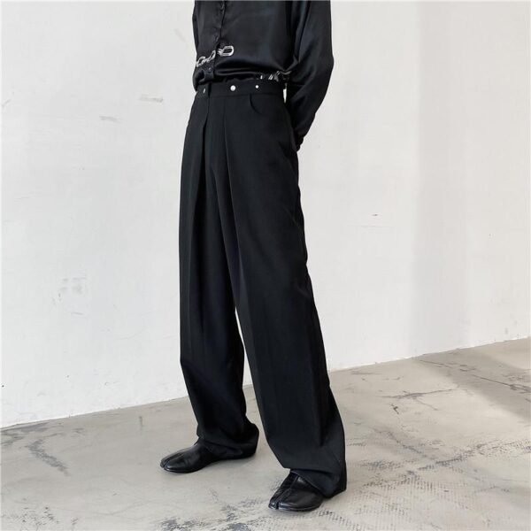 Korean Version of The Simple Buckle Decoration Suit Sweeping Men